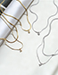 Fashion D White Gold Single Layer Titanium Diamond Alphabet Snake Bone Chain Necklace