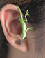 Fashion Green Yellow Alloy Geometric Lizard Ear Cuff