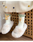Fashion White Carrot Rabbit Coral Fleece Cartoon Floor Socks