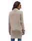 Fashion Light Brown Lapel Knit Cardigan Jacket