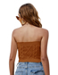 Fashion Dark Brown One-way Neck Solid Knitted Chest Wrap