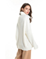 Fashion White Blend Knit Turtleneck Sweater