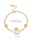 Fashion Rose Gold Titanium Steel Double Chain Shell Clover Anklet