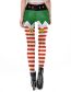 Fashion 4# Christmas Print Striped Leggings