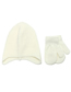 Fashion Grey Solid Color Light Board Knitted Wool Hat Gloves Two-piece Set