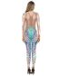 Fashion Color Mermaid Print Long Sleeve One Piece Stage Suit