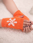 Fashion Light Blue Christmas Snowflake Knitted Half Finger Gloves