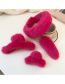 Fashion Grab Clip - Rose Red Bb Clip Irregular Plush Waterdrop Hair Clip