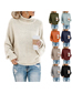 Fashion Apricot Chunky Knit Turtleneck Pullover