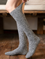 Fashion Green Solid Color Knitted Mid-tube Floor Socks