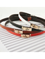 Fashion Adjustable Strap With Cross Pattern Lock (white) Adjustable Thin Belt With Pu Cross Pattern Buckle