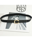 Fashion Semi-circular Tail Opening Snap (2.5 Elastic Band) Wide Belt With Metal Half-circle Tail Snap Button