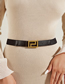 Fashion Curved Line Snap (2.5 Elastic) Wide Belt With Metal Curved Line Snap Button