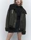 Fashion Black Fur Integrated Lapel Coat