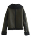Fashion Black Fur Integrated Lapel Coat
