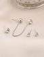 Fashion Silver Alloy Diamond Geometric Earrings Set