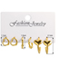 Fashion 6# Alloy Diamond Geometric Pearl Earrings Set