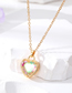 Fashion 6# Orange Love Crystal Laser Heart Necklace
