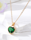 Fashion 6# Yellow Brown Crystal Heart Crystal Faceted Heart Necklace