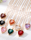 Fashion Purple Heart Crystal Glass Heart Necklace