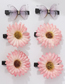 Fashion Pink Fabric Epoxy Flower Hair Clip Set