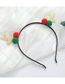 Fashion Red And Green Colorful Hair Ball Antler Headband