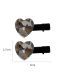 Fashion Duckbill Clip - Black (2 Pieces) Geometric Diamond Heart Hair Clip