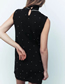 Fashion Black Pearl-embellished Knitted Dress