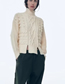 Fashion White Wool Knit Turtleneck Sweater