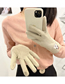 Fashion Little Red Riding Hood - Black Leather Gloves Suede Cartoon Five Finger Gloves