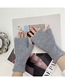 Fashion Grey Knitted Half Finger Gloves