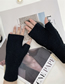 Fashion Purple Wool Knit Labeled Half Finger Gloves