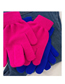 Fashion Adult Fluorescent Orange Solid Color Wool Knit Five-finger Gloves