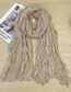 Fashion 17# (regular) Cotton And Linen Pleated Solid Color Scarf