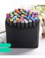 Fashion 60 Colors Plastic Double End Marker Stationery Set