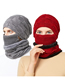 Fashion Dark Grey Acrylic Knitted Wool Cap Five-finger Gloves Scarf Mask Four-piece Set