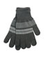 Fashion Black Polyester Striped Knit Five-finger Gloves