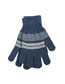 Fashion Navy Blue Polyester Striped Knit Five-finger Gloves