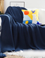 Fashion Royal Blue 150x240cm 1.4kg Hanging Woven Sofa Blanket