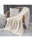 Fashion Milk Tea Color 50x50cm Pillow Case Without Core Acrylic Knitted Sofa Blanket