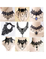 Fashion 8# Geometric Diamond Chain Fringe Lace Necklace