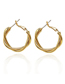 Fashion Gold Metal Geometric Twist Earrings