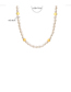 Fashion Gold Titanium Steel Pearl Gold Bean Beaded Necklace
