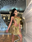 Fashion Gold Skirt Acrylic Heart Sequin Skirt
