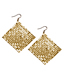 Fashion Glitter Gold Metal Sequin Diamond Earrings