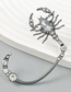 Fashion Gun Black Alloy Diamond Scorpion Earrings
