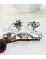 Fashion Silver Alloy Mushroom Heart Ring Set