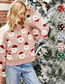 Fashion Red Christmas Jacquard Knit Crew Neck Sweater
