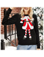 Fashion Black Christmas Embroidered Knit Pullover Sweater