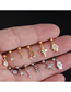 Fashion 6#gold Titanium Diamond Palm Piercing Lip Nails